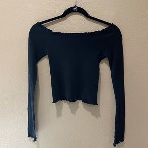 Urban Outfitters Off The Shoulder Black LongSleeve